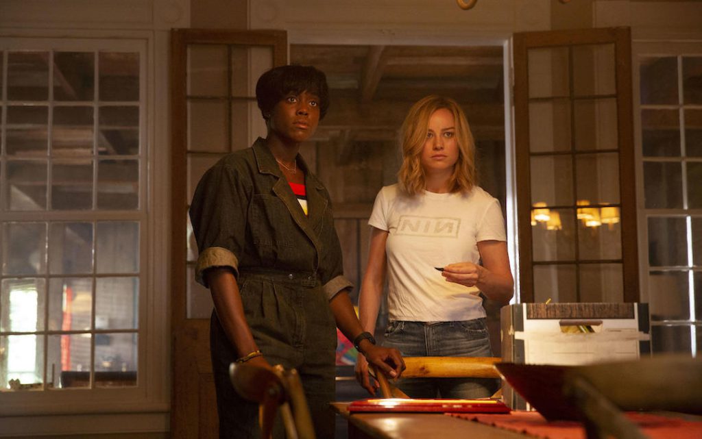 Lashana Lynch and Brie Larson as Maria Rambeau and Carol Danvers in 'Captain Marvel' (Credit: Marvel)
